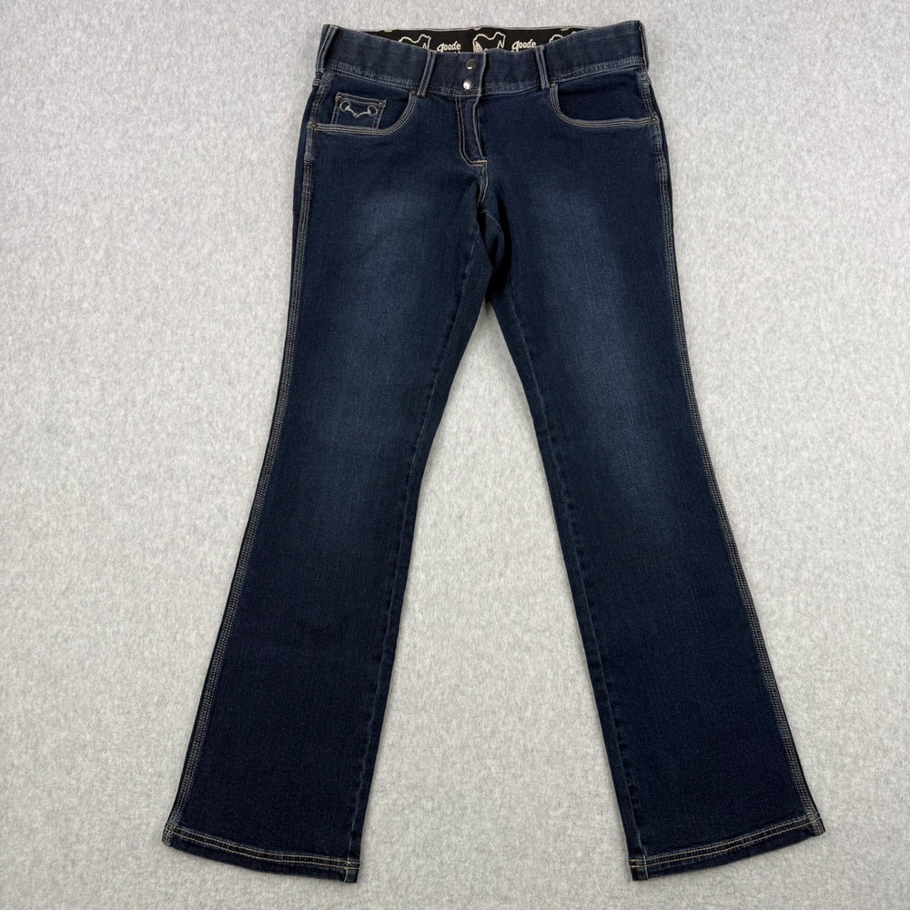 Goode Rider Equestrian Jeans Womens 32 Blue Denim Bootcut Breeches Riding